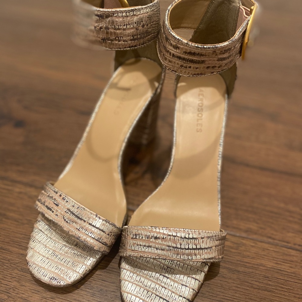 Metallic heels